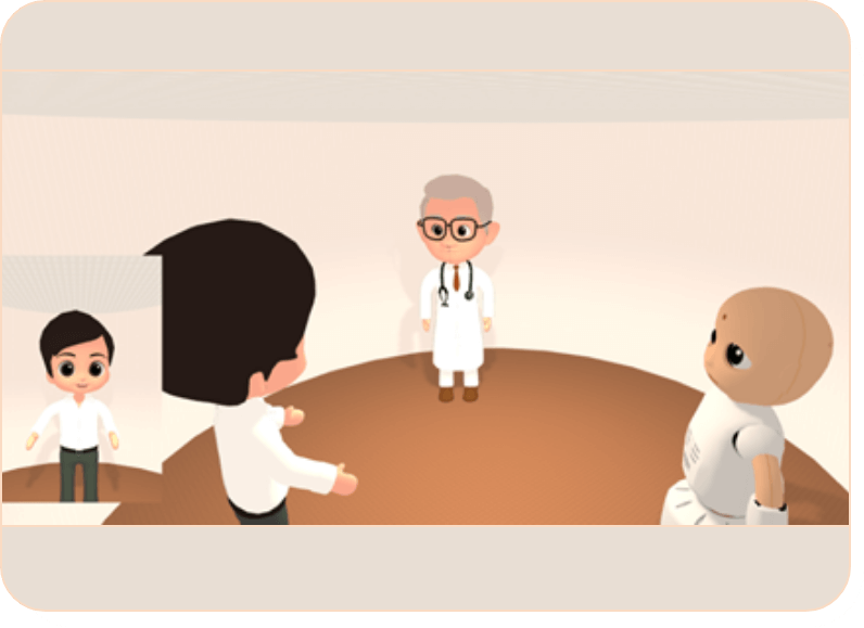 Conversation Space that supprt human-human communicatoin